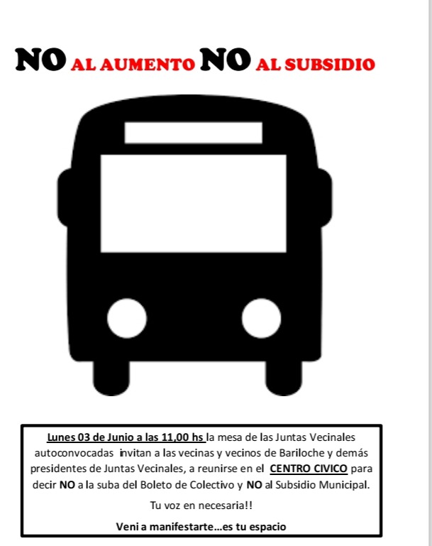 Imagen Por el NO AUMENTO del Boleto