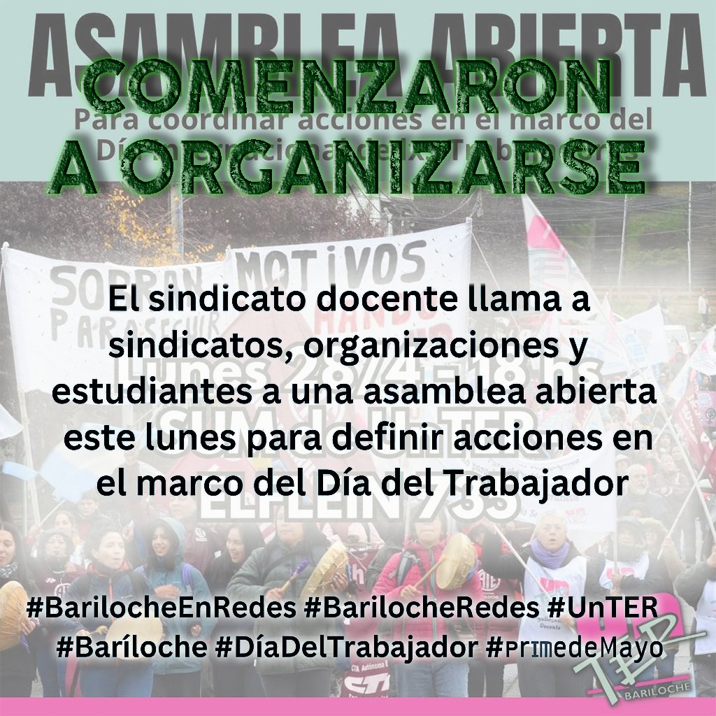UnTER Bariloche convoca Asamblea