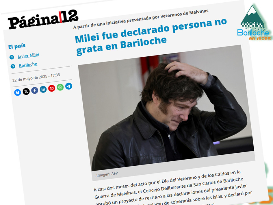 Milei declarado persona no grata