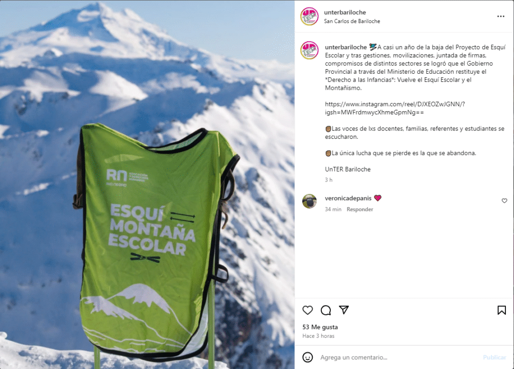 Esquí Escolar en Bariloche