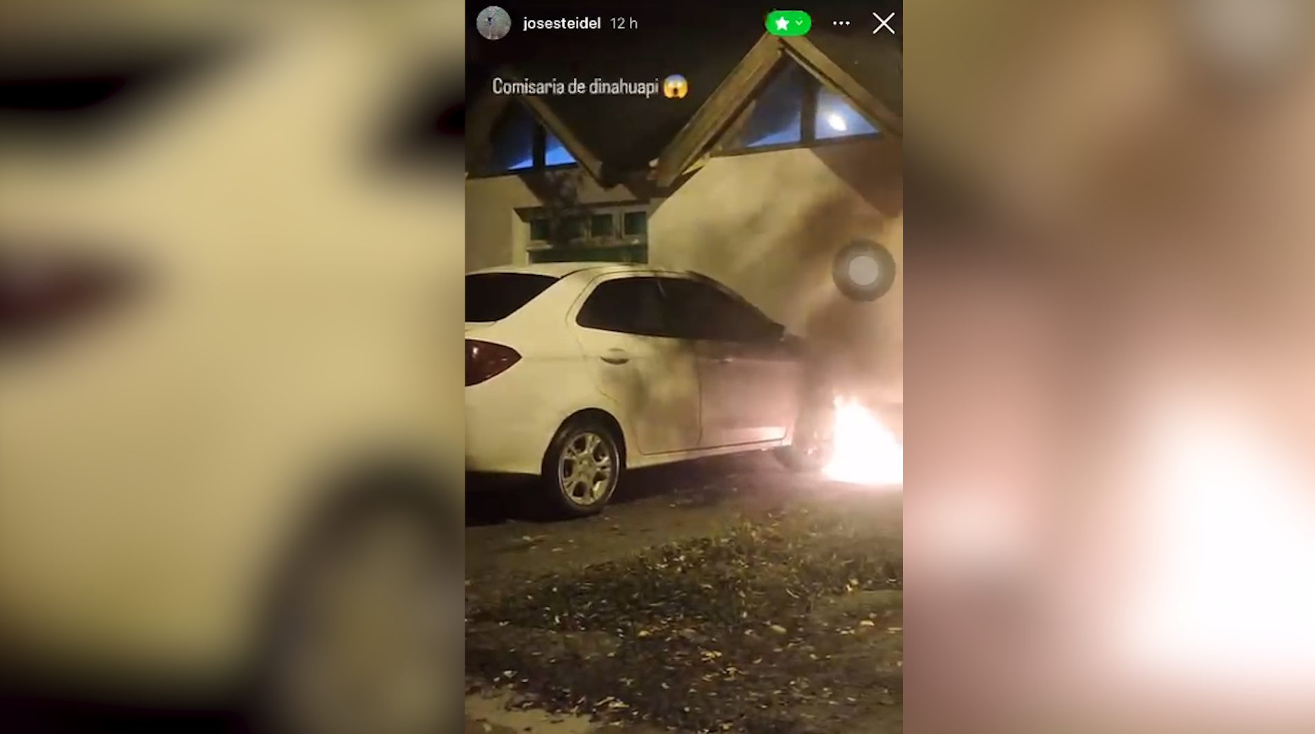 Incendiaron un vehículo particular en la puerta de la Comisaría de Dina Huapi