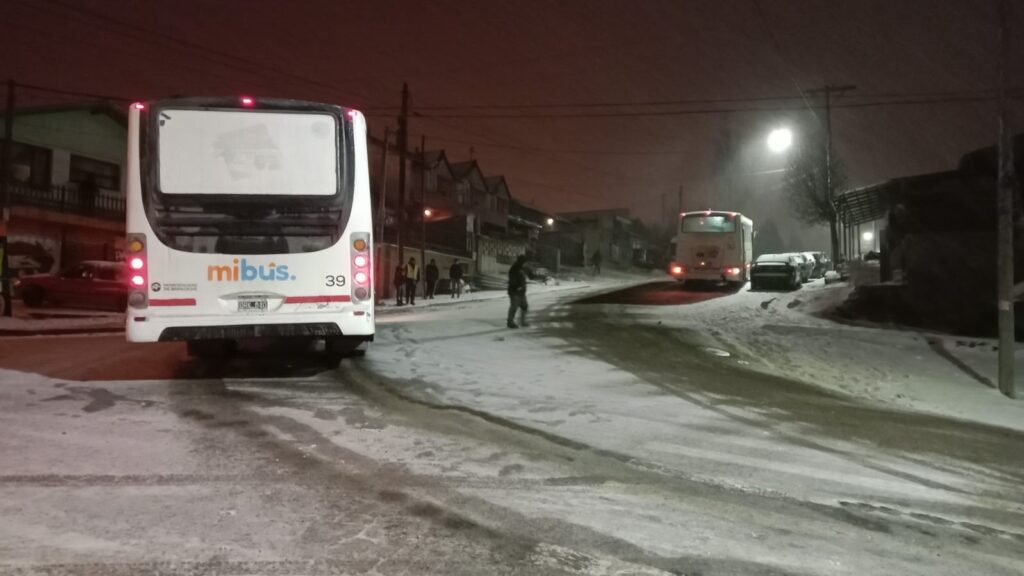 nevadas leves afectan tránsito
