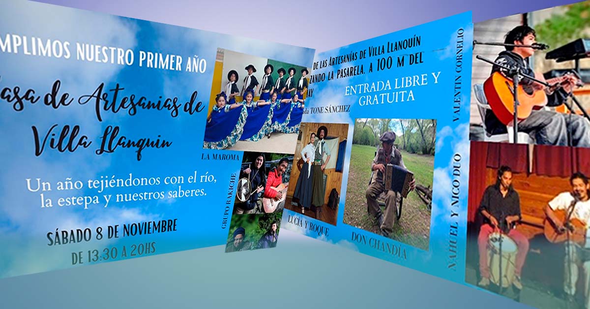 Emprendimiento de mujeres artesanas en Villa Llanquin y su Primer Festival cumpleañero