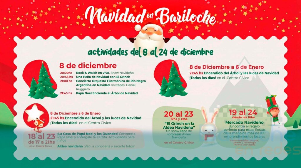 Todo listo para el encendido del árbol en el Centro Cívico