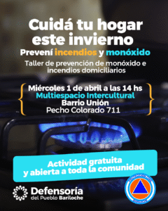 Taller gratuito para vecinos busca evitar incendios y monoxido en este invierto