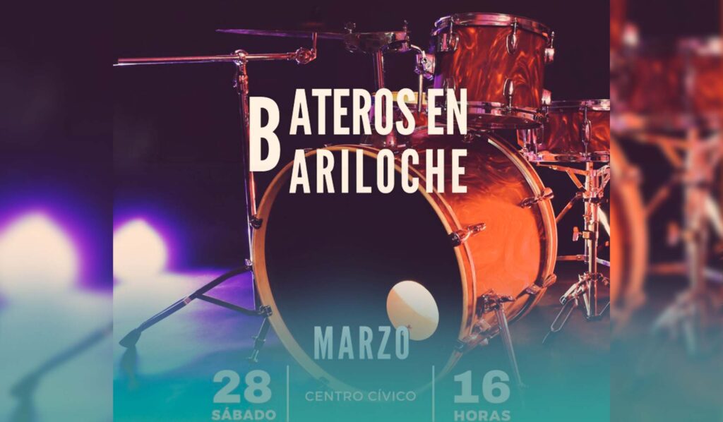 Bariloche vibra ante el primer encuentro de bateros que une a 60 músicos