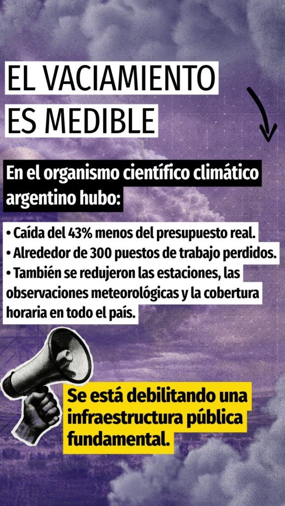 vaciamiento del Servicio Meteorológico