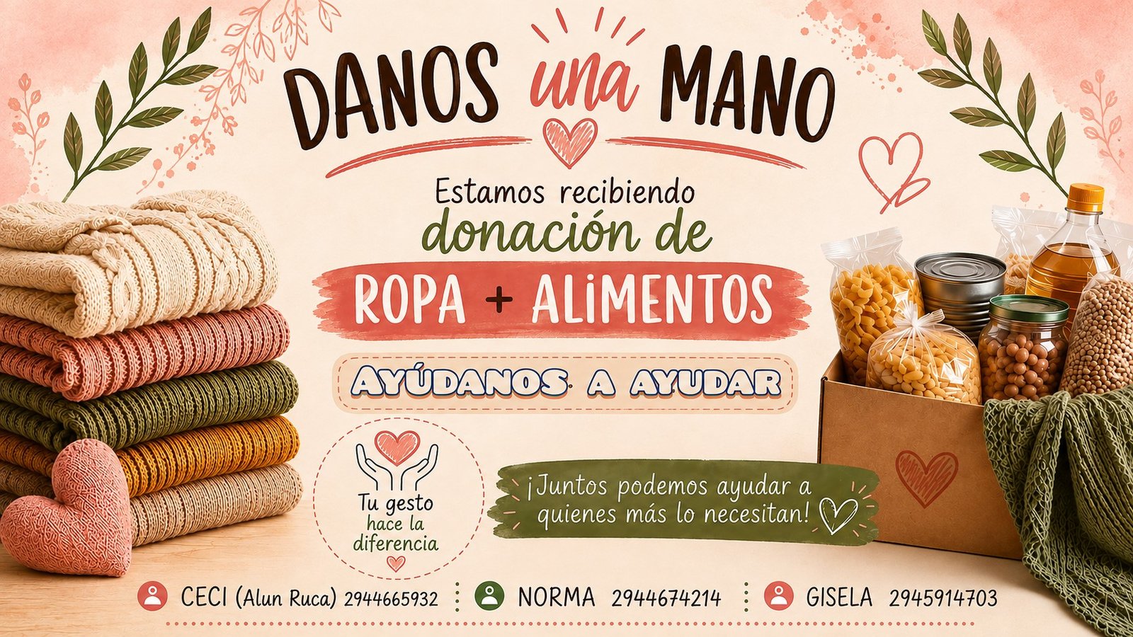 Vecinas de Bariloche juntan ropa para conseguir alimentos